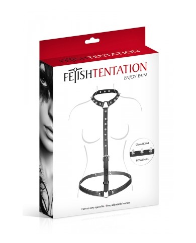Harnais buste à pointes - Fetish Tentation