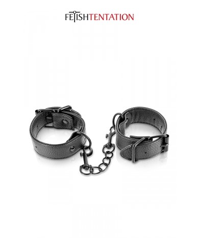 Menottes simili cuir ajustables - Fetish Tentation