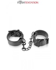 Menottes simili cuir ajustables - Fetish Tentation