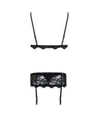 LIVCO CORSETTI FASHION - BELITA LC 90231 SOUTIEN-GORGE + CULOTTE + JARRETIÈRE NOIR L/XL