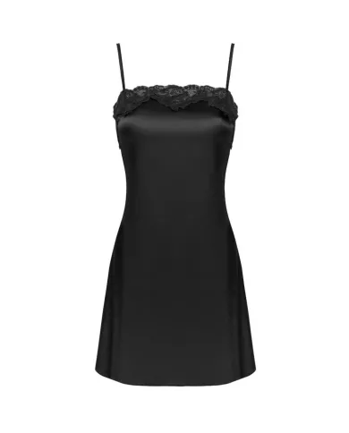 LIVCO CORSETTI FASHION - JACQUELINE LC 90249 ROBE DE CHAMBRE + CHEMISE + CULOTTE NOIR S/M