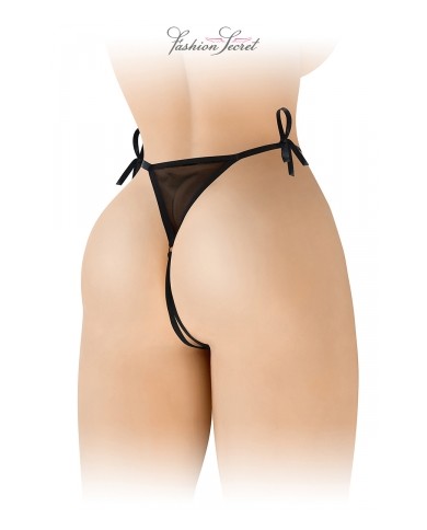 String noir ouvert à nouer Stella - Fashion Secret