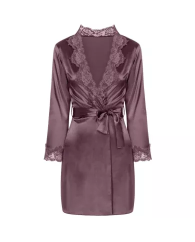 LIVCO CORSETTI FASHION - JACQUELINE LC 90249 ROBE DE CHAMBRE + CHEMISE + CULOTTE VIOLET S/M