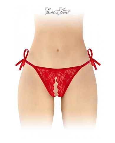 String rouge ouvert à nouer Stella - Fashion Secret