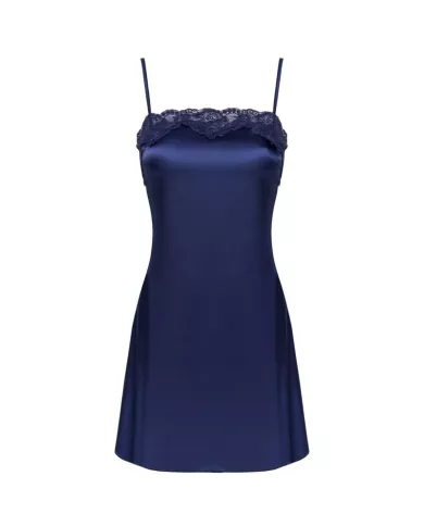 LIVCO CORSETTI FASHION - JACQUELINE LC 90249 ROBE DE CHAMBRE + CHEMISE + CULOTTE BLEU MARINE S/M