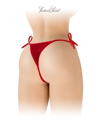 String rouge ouvert à nouer Stella - Fashion Secret