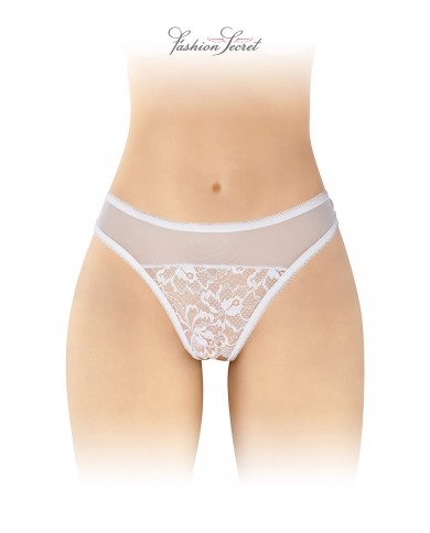 Tanga blanc ouvert Ava - Fashion Secret
