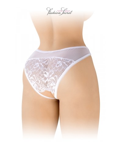 Tanga blanc ouvert Ava - Fashion Secret