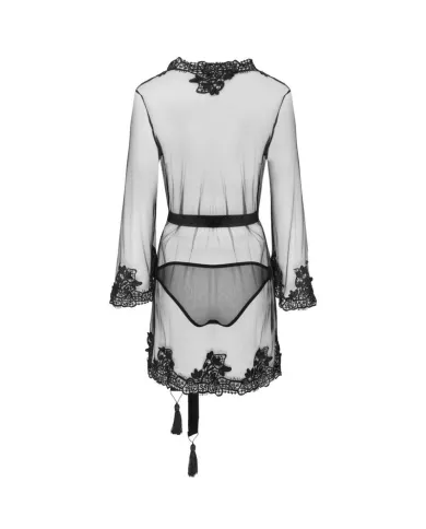 LIVCO CORSETTI FASHION - ROBE DE CHAMBRE + CULOTTE HERINA LC XG056 NOIR TAILLE UNIQUE