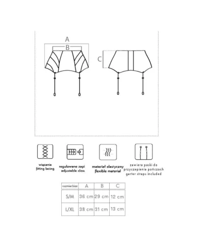 LIVCO CORSETTI FASHION - SEVEM LC 90277-1 PORTE-JARRETELLES NOIR L/XL
