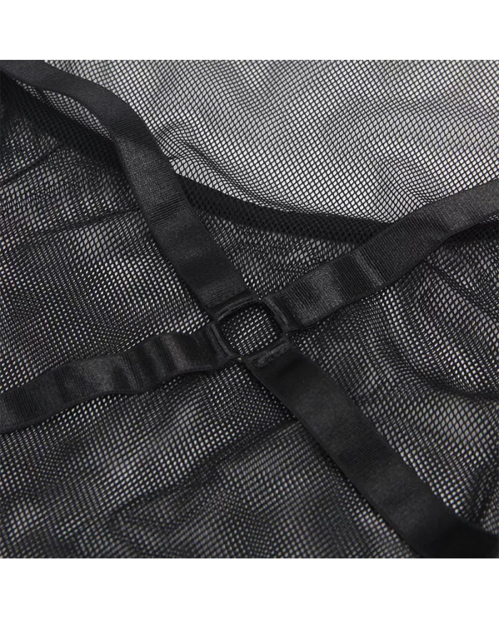 SUBLLIME - ROBE TRANSPARENTE  COL DOS NOIR L/XL SUBLLIME - ROBE TRANSPARENTE  COL DOS NOIR L/XL