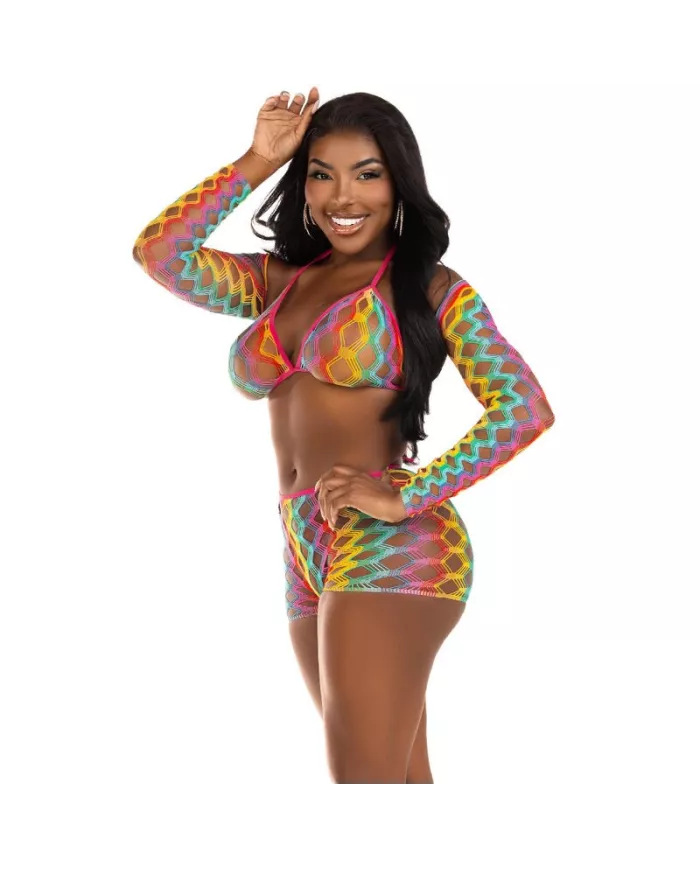 LEG AVENUE - ENSEMBLE DE TROIS PIÈCES MULTICOLORE LEG AVENUE - ENSEMBLE DE TROIS PIÈCES MULTICOLORE