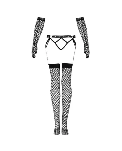 LIVCO CORSETTI FASHION - ENSEMBLE NEMALIA JARRETIÈRE + BAS + GANTS NOIR