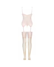 LIVCO CORSETTI FASHION - ENSEMBLE PERSINNE PÊCHE CORSET + CULOTTE + BAS