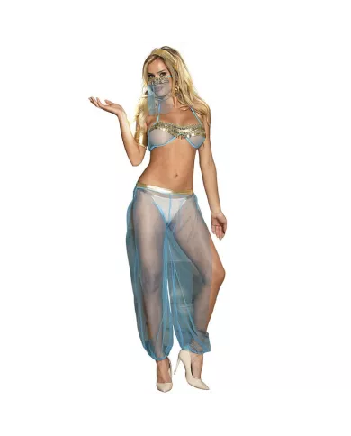 SUBBLIME - ENSEMBLE LINGERIE BLEU STYLE INDIEN S/M