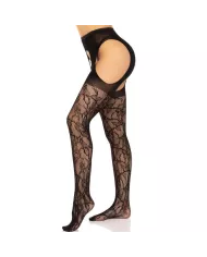 LEG AVENUE - BAS JARRETIÈRE DENTELLE NOIR