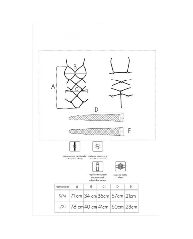 LIVCO CORSETTI FASHION - THIARA LC 20213 ENSEMBLE CORPS + BAS ROUGE L/XL