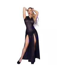 CHILIROSE - CR 4685 ROBE LONGUE À CAPUCHE NOIR L CHILIROSE - CR 4685 ROBE LONGUE À CAPUCHE NOIR L