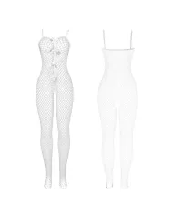 SUBBLIME - 951740 BODYSTOCKING RESILLE BLANCHE ENTREJAMBE AVEC NOEUDS TAILLE UNIQUE SUBBLIME - 951740 BODYSTOCKING RESILLE BLANCHE ENTREJAMBE AVEC NOEUDS TAILLE UNIQUE