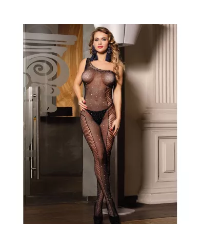 SUBBLIME - 952037 BODYSTOCKING UNE ÉPAULE RÉSEILLE AVEC DIAMANTS NOIR TAILLE UNIQUE SUBBLIME - 952037 BODYSTOCKING UNE ÉPAULE RÉSEILLE AVEC DIAMANTS NOIR TAILLE UNIQUE