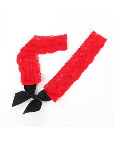 SUBBLIME - 952068 ROBE COURTE EN RÉSILLE AVEC COUTURES NOIRES ET ROUGES TAILLE UNIQUE