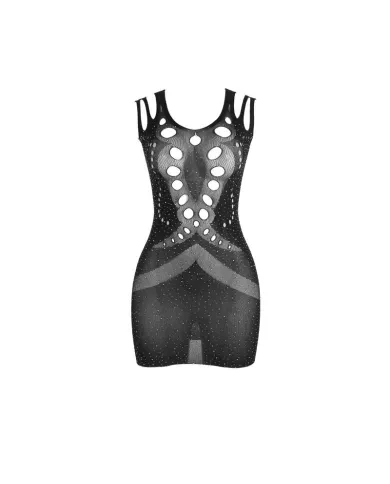 SUBBLIME - 952198 ROBE RESILLE AVEC DIAMANTS BRILLANTS NOIR TAILLE UNIQUE