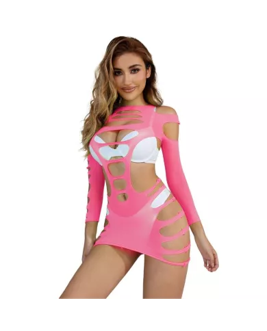 SUBBLIME - 952273 ROBE RÉSILLE ÉLASTIQUE MANCHES LONGUES ROSE TAILLE UNIQUE