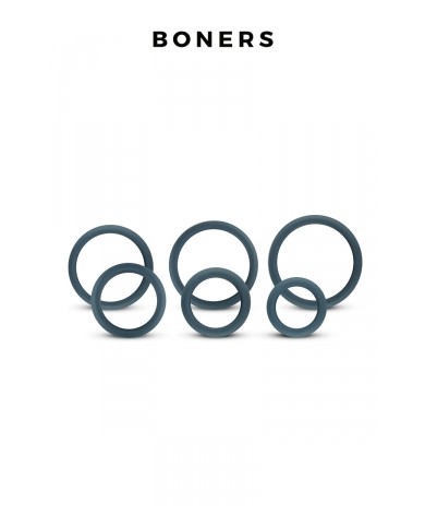 Set de 6 anneaux de pénis larges - Boners
