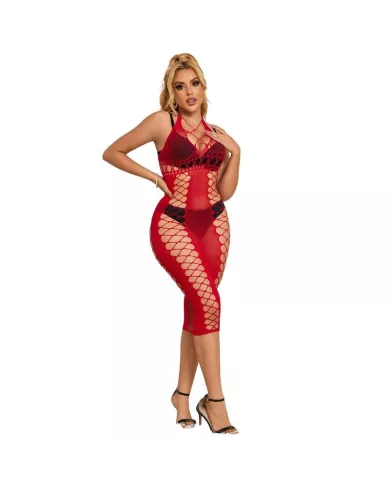 SUBBLIME - 952327 ROBE LONGUE RÉSEILLE ROUGE TAILLE UNIQUE