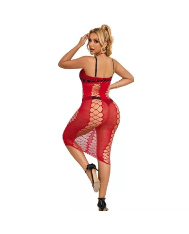 SUBBLIME - 952327 ROBE LONGUE RÉSEILLE ROUGE TAILLE UNIQUE
