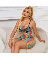 SUBBLIME - 952365 ROBE RÉSEILLE ÉPAULES NUES ARC-EN-CIEL TAILLE UNIQUE SUBBLIME - 952365 ROBE RÉSEILLE ÉPAULES NUES ARC-EN-CIEL TAILLE UNIQUE