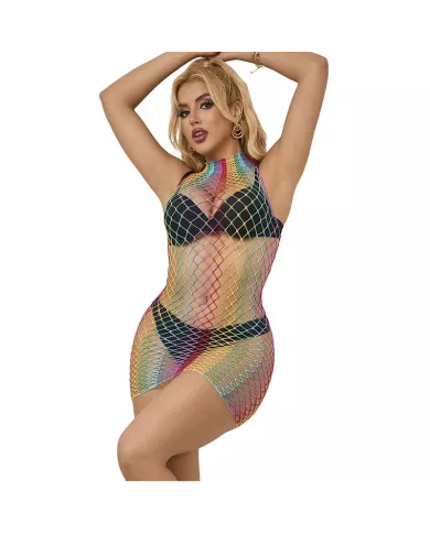 SUBBLIME - 952433 ROBE RÉSILLE SANS MANCHES COL MONTANT ARC-EN-CIEL TAILLE UNIQUE
