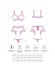 LIVCO CORSETTI FASHION - NAHIR LC 20214 SOUTIEN-GORGE + CULOTTE + PORTE-JARRETELLES L/XL LIVCO CORSETTI FASHION - NAHIR LC 20214 SOUTIEN-GORGE + CULOTTE + PORTE-JARRETELLES L/XL