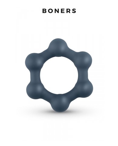 Cockring Hexagonal avec billes en acier - Boners