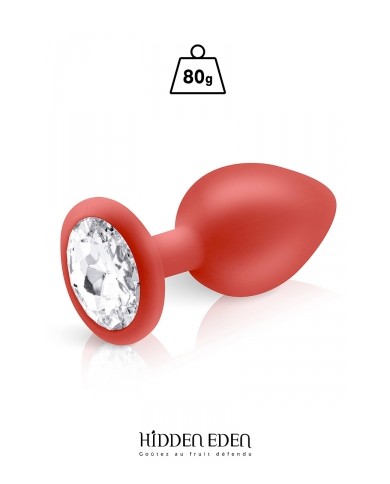 Plug bijou silicone rouge L - Hidden Eden