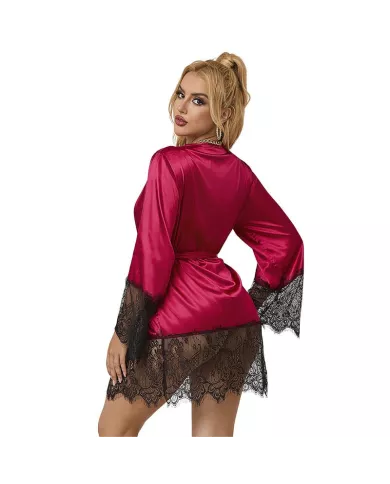 SUBBLIME - 953829 PYJAMA DENTELLE ÉLÉGANT + STRING ROUGE L/XL