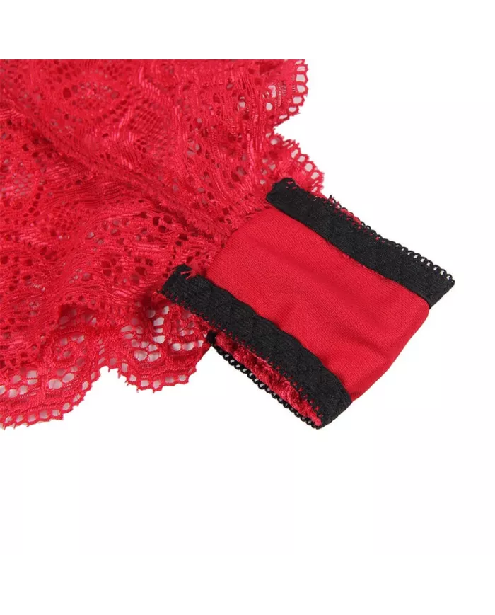 SUBBLIME - 953904 CHEMISIER DE NUIT EN SOIE ET DENTELLE + CULOTTE ROUGE L/XL SUBBLIME - 953904 CHEMISIER DE NUIT EN SOIE ET DENTELLE + CULOTTE ROUGE L/XL