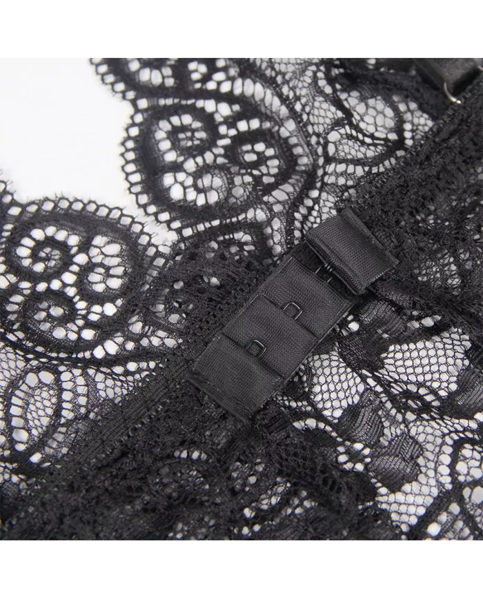 SUBBLIME - 953911 CHEMISIER DE NUIT EN SOIE ET DENTELLE + CULOTTE NOIRE S/M SUBBLIME - 953911 CHEMISIER DE NUIT EN SOIE ET DENTELLE + CULOTTE NOIRE S/M