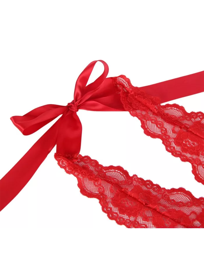 SUBBLIME - 953973 BODY SEXY A VOLANTS + CEINTURE ROUGE S/M SUBBLIME - 953973 BODY SEXY A VOLANTS + CEINTURE ROUGE S/M