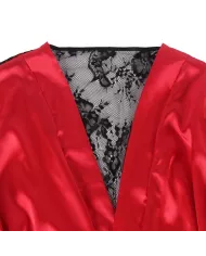 SUBBLIME - 954017 CARACO DOS TRANSPARENT EN DENTELLE + STRING ROUGE/NOIR S/M SUBBLIME - 954017 CARACO DOS TRANSPARENT EN DENTELLE + STRING ROUGE/NOIR S/M