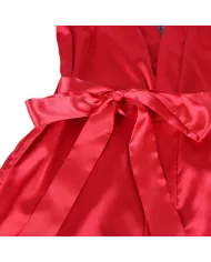 SUBBLIME - 954017 CARACO DOS TRANSPARENT EN DENTELLE + STRING ROUGE/NOIR S/M SUBBLIME - 954017 CARACO DOS TRANSPARENT EN DENTELLE + STRING ROUGE/NOIR S/M