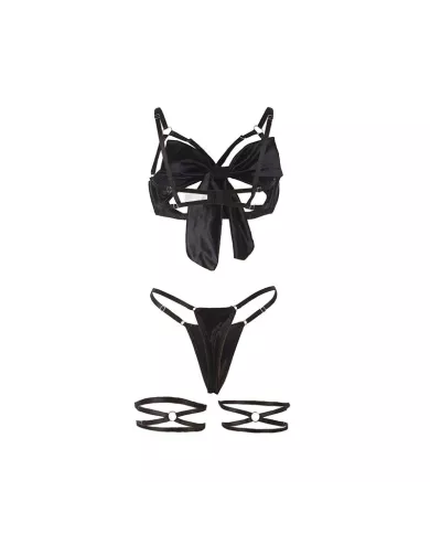 SUBBLIME - 955199 ENSEMBLE SOUTIEN-GORGE AVEC NŒUD NOIR RÉGLABLE S/M