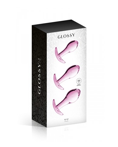 Set 3 plugs anal en verre Glossy Toys n° 17 Pink