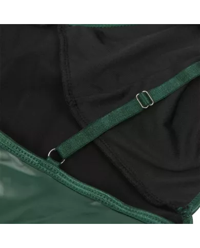 SUBBLIME - 955434 ROBE À BRETELLES EN CUIR VERT S/M