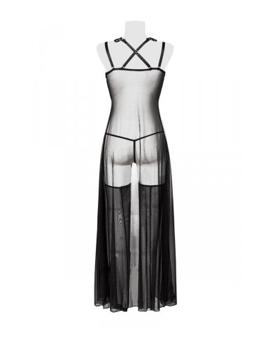 Set déshabillé tulle et dentelle 2 pièces - Grey Velvet