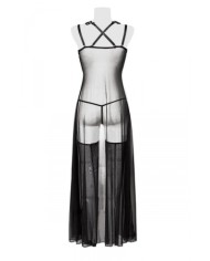 Set déshabillé tulle et dentelle 2 pièces - Grey Velvet
