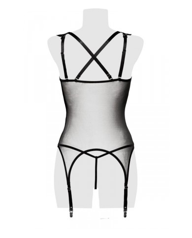 Guépière tulle avec décolleté dentelle - Grey Velvet