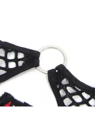 SUBBLIME - 955540 ENSEMBLE SOUTIEN-GORGE À FERMETURE ÉCLAIR EN CUIR VERNI ROUGE L/XL