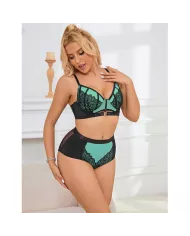 SUBBLIME - 955557 ENSEMBLE SOUTIEN-GORGE EN CUIR VERNI VERT AVEC FERMETURE ÉCLAIR S/M SUBBLIME - 955557 ENSEMBLE SOUTIEN-GORGE EN CUIR VERNI VERT AVEC FERMETURE ÉCLAIR S/M
