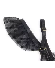 SUBBLIME - 957490 ENSEMBLE SOUTIEN-GORGE ET JARRETELLE EN DENTELLE NOIR L/XL